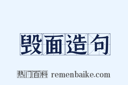 毁面造句是什么意思的图片